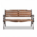Houten bank van 150 x 60 x 90 cm voor buitengebruik met metalen poten