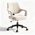 Bureau stoel met stof bekleding in lichtgrijs 60 x 60 x 90cm verstelbaar