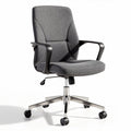 Bureau stoel met gestoffeerde zitting en rugleuning in donkergrijs 60 x 60 x 100cm