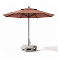 Parasol met betonnen voet 200 x 200 cm in roestkleur voor terrasgebruik